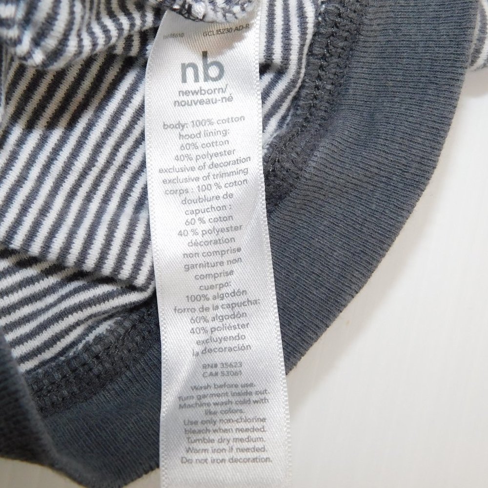 Carter's Newborn Dragon Dinosaur Full Zip Hoodie - Picture 2 of 8